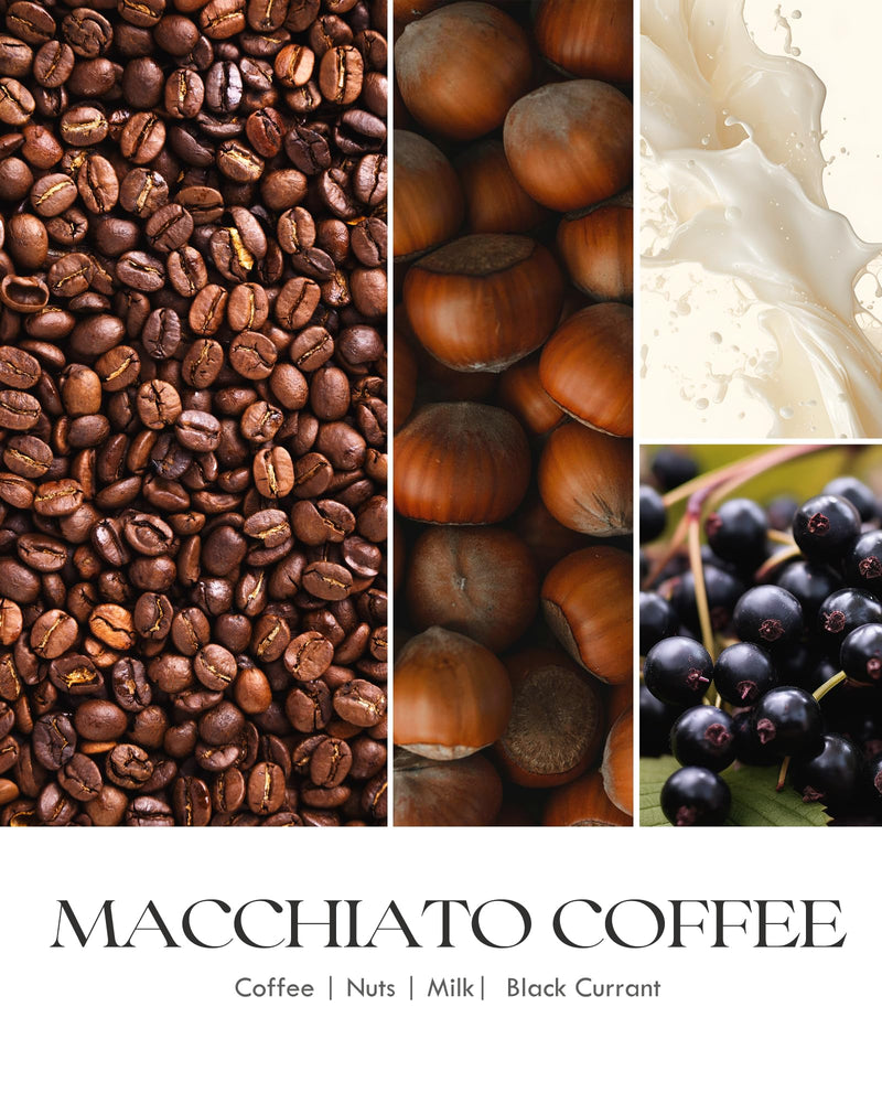 AOOVOO Macchiato Coffee Scented Candle – 10oz Soy with Crystals