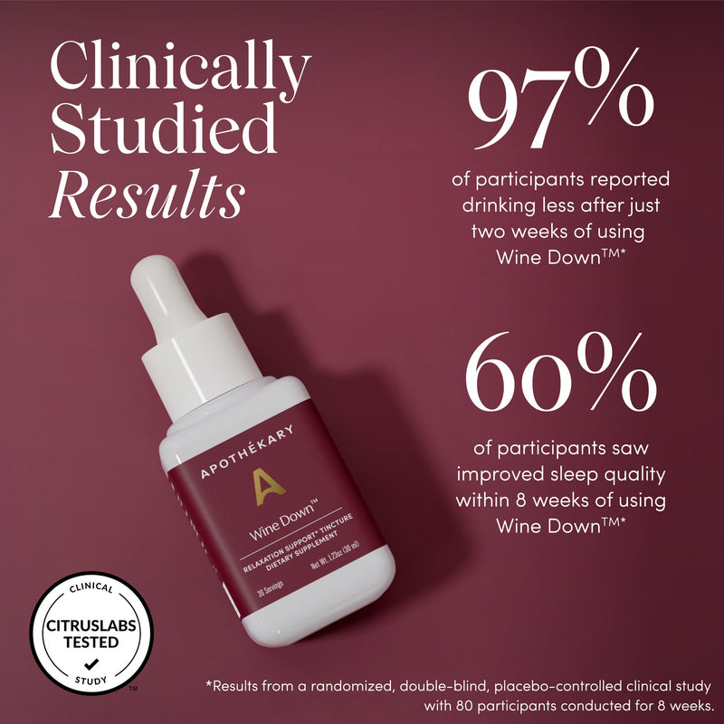 Apothékary Wine Down - Alcohol-Free Sleep Support Drops | 1 oz, 30 Servings