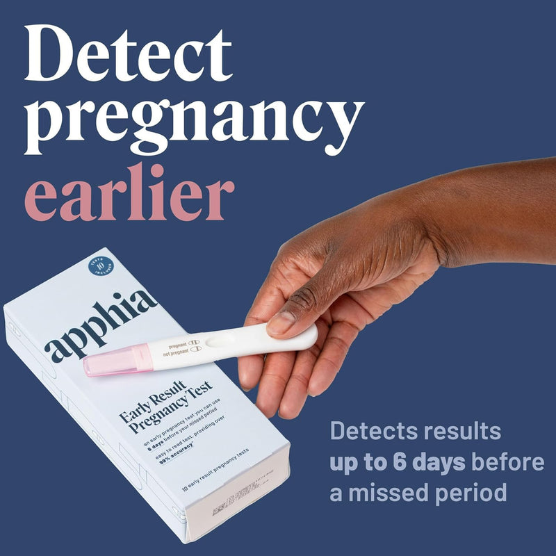 Apphia 10 Pack Early Detection Pregnancy Test – Midstream hCG Strips – Made in USA
