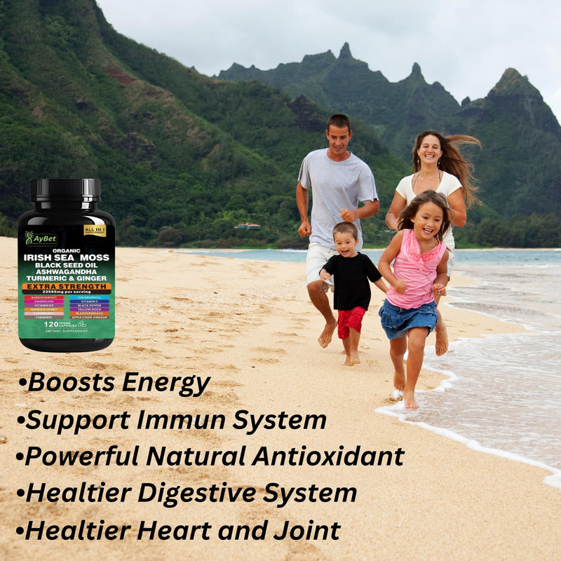 Organic Irish Sea Moss & 16-in-1 Herbal Capsule – Halal, Vegan