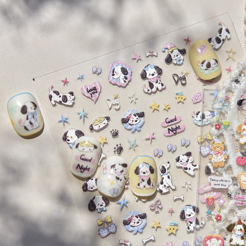 Hello Claws | Apple And Puppy Nail Deco Sticker