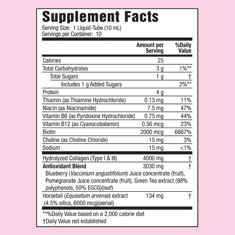 Applied Nutrition Liquid Collagen Skin Revitalization – 2x10 Tubes (Tropical Strawberry Kiwi)