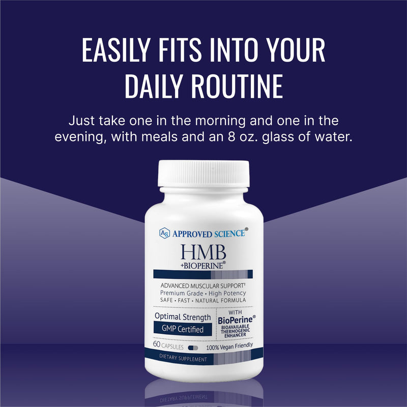 Approved Science HMB - 1500 mg per Serving | 60 Vegan Capsules (Pack of 3)