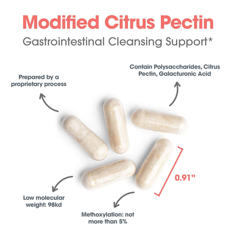 Allergy Research Group Modified Citrus Pectin - 120 Vegetarian Capsules | Natural Detox & Digestive Support