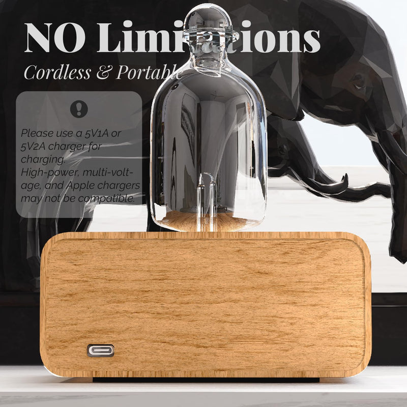 Aria Glass Essential Oil Diffuser – Waterless, Portable & Rechargeable with 4-Mode Timer