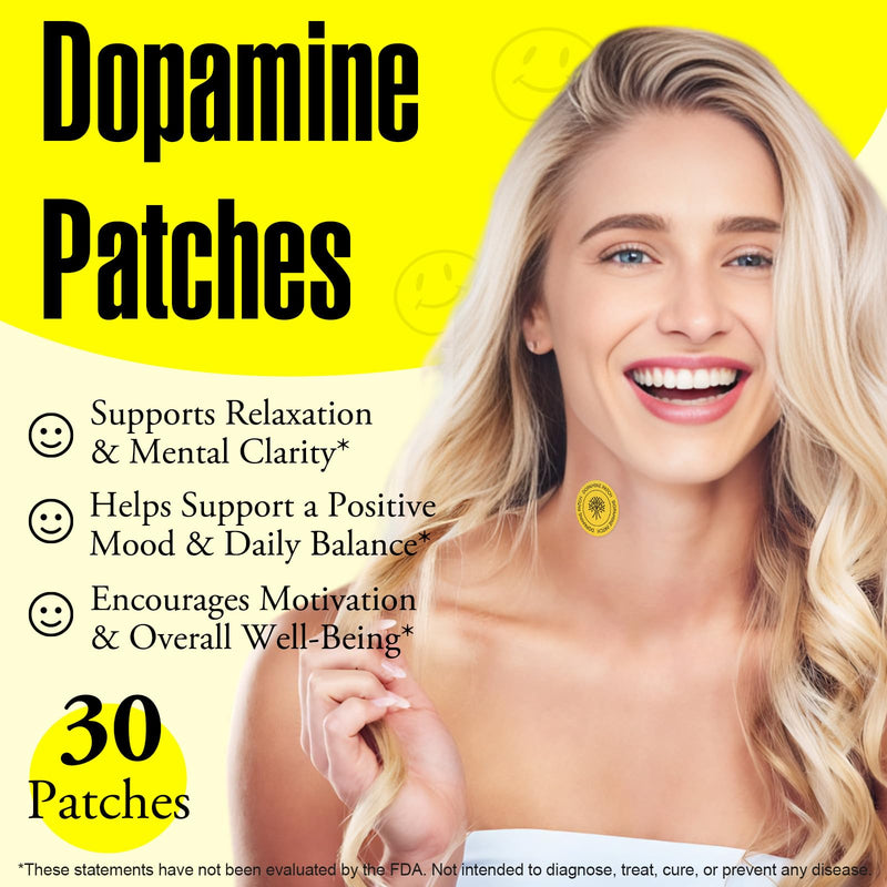 Arkture Dopamine Patches – Mood & Positivity Support | Plant-Based, 30 Vegan Patches