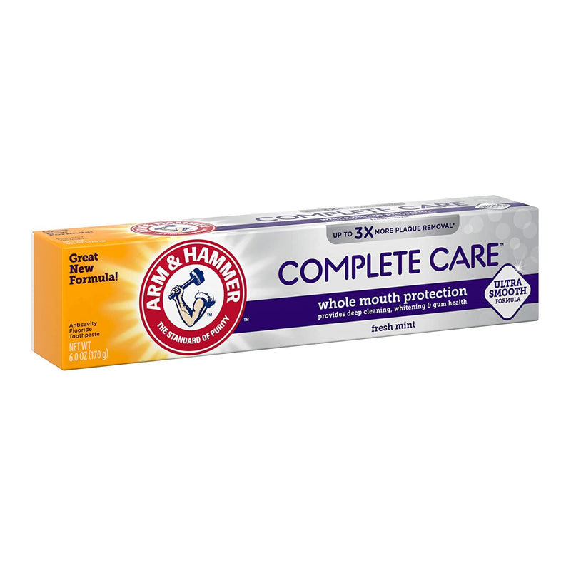 Arm & Hammer Complete Care Stain Defense Toothpaste, Fluoride Anticavity, 6 oz – Pack of 6 (Packaging May Vary)