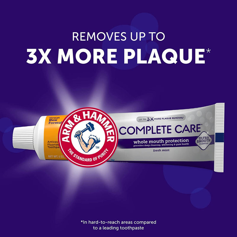ARM & HAMMER Complete Care Fluoride Toothpaste – Fresh Mint 6 oz (Pack of 12)