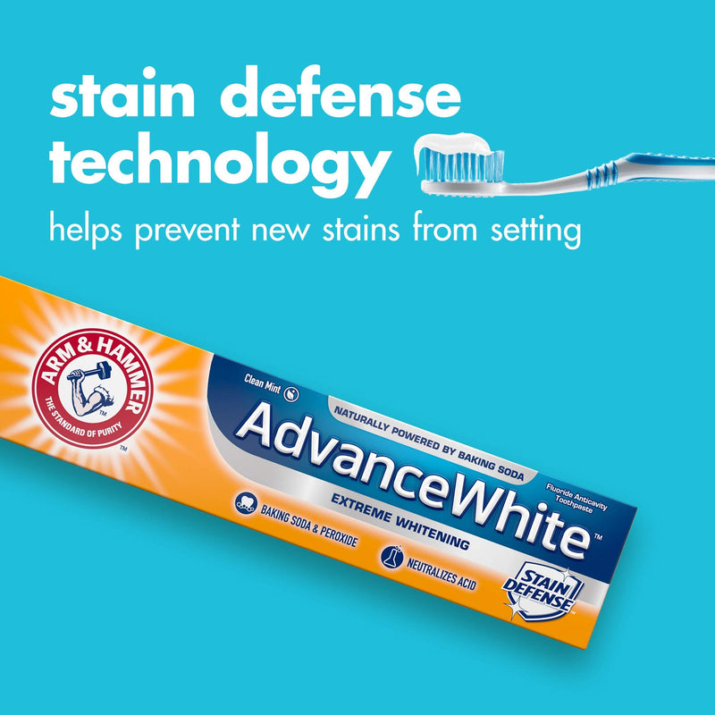 Arm & Hammer Advanced White Breath Freshening Toothpaste – Winter Mint, 6 oz | Fluoride Toothpaste