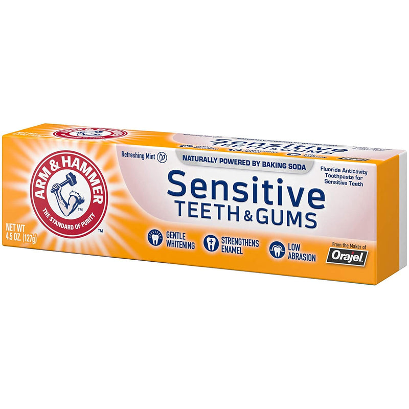 ARM & HAMMER Sensitive Teeth & Gums Toothpaste 4.5 oz – Pack of 4