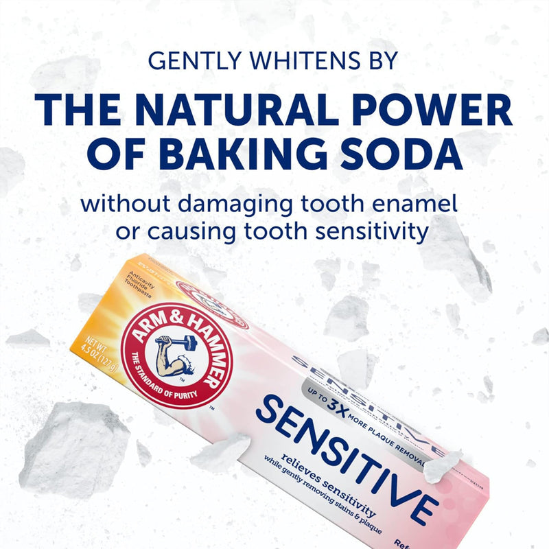 ARM & HAMMER Sensitive Teeth & Gums Toothpaste – 6 Pack, Mint, 0.9 oz Tubes