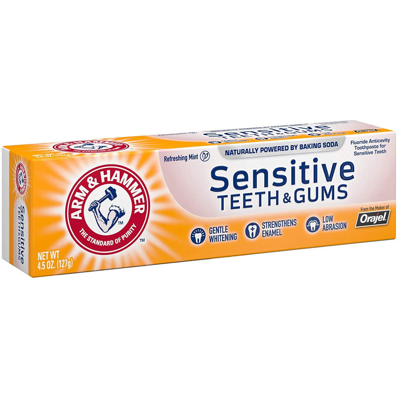 Arm & Hammer Sensitive Toothpaste - Pack of 3, Whitening, Fresh Mint 4.5 oz