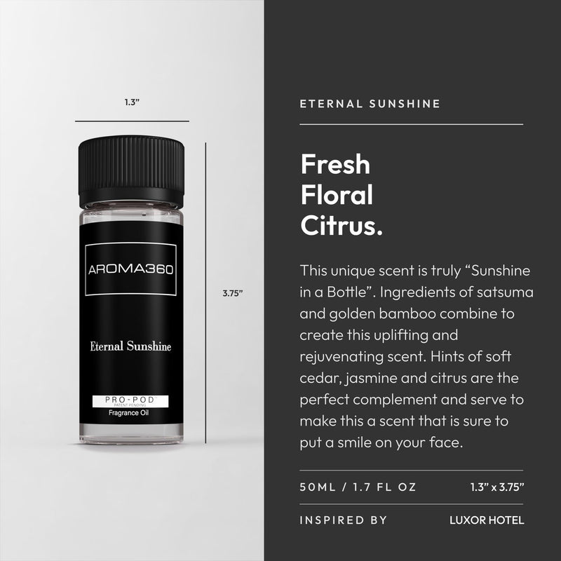 Aroma360 Eternal Sunshine Pro Pod Fragrance Oil Blend | Hotel-Inspired Luxury Diffuser Oil – Satsuma, Golden Bamboo & Cedar | 1.7 fl oz (50 mL)