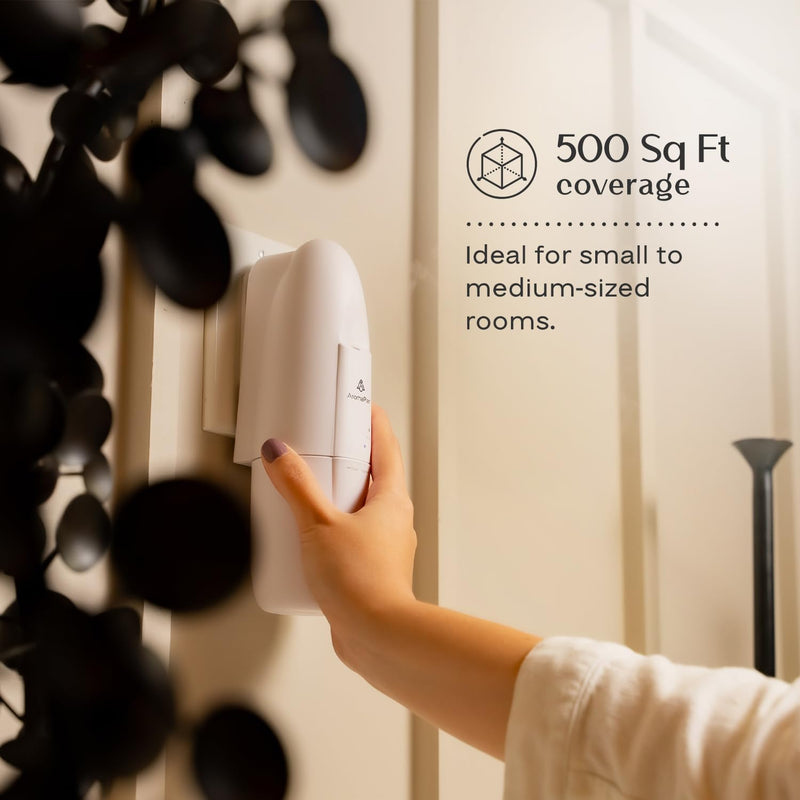 AromaPlan 5 Star Collection 2025 Plug-In Diffuser - Waterless, Bluetooth App Control, 500 sq ft (White)