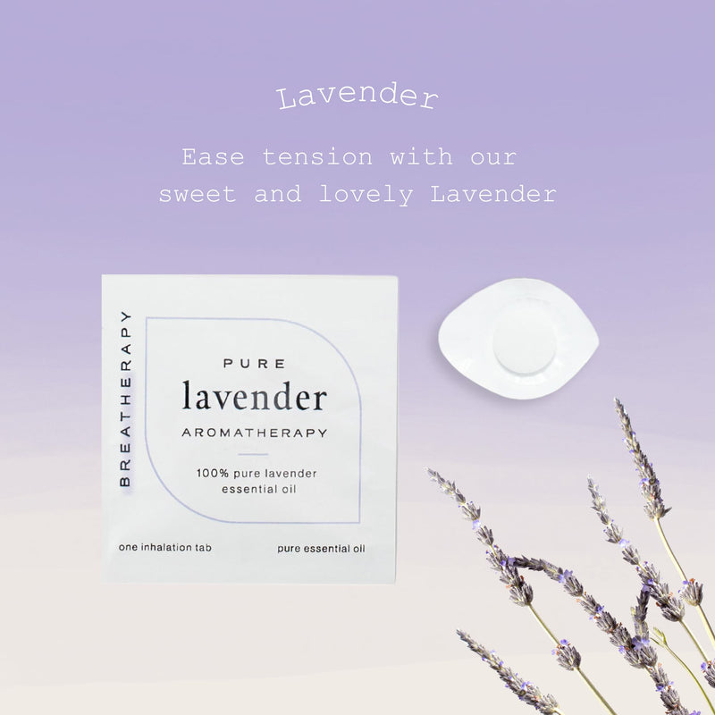 Aromatherapy Lavender Patches - Pure Lavender Essential Oils for Headache Relief (4-Pack)