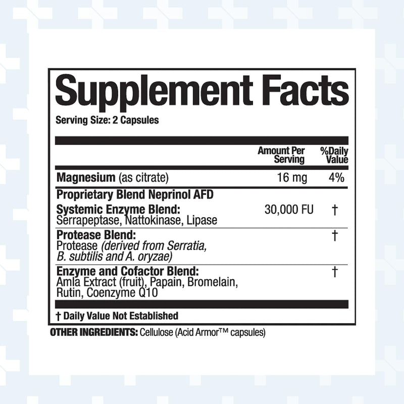 Arthur Andrew Medical Neprinol AFD - Multi Enzyme Blend with Serrapeptase & Nattokinase (300 Count)