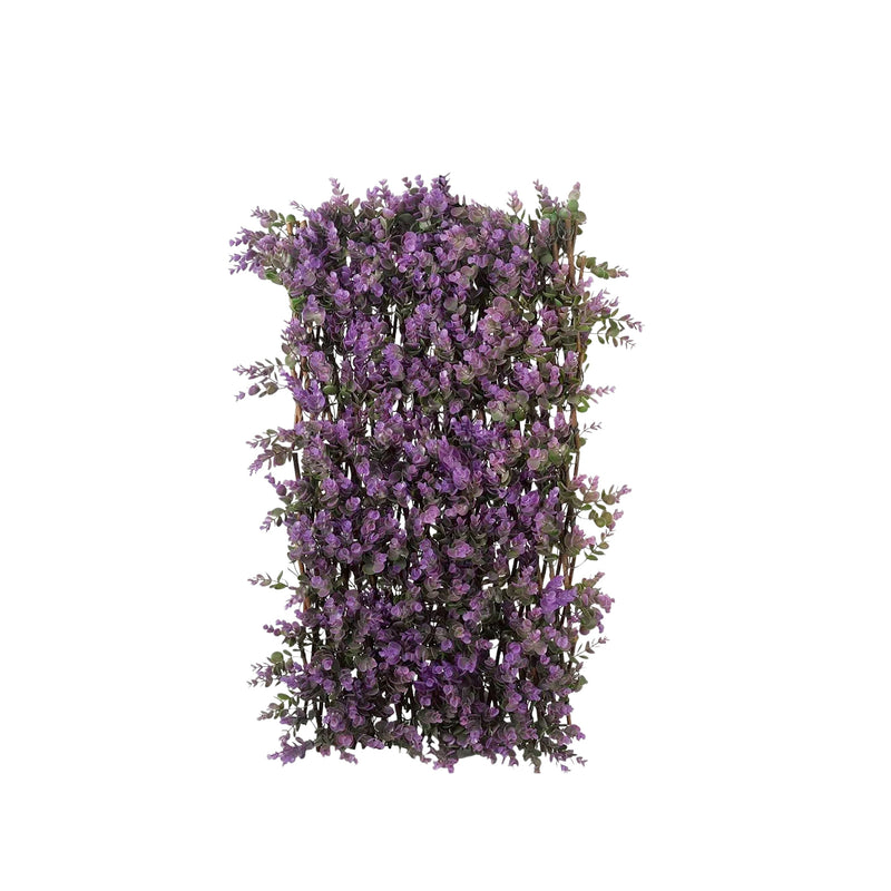 180 x 60cm Violet Artificial Flower Expandable Garden Trellis