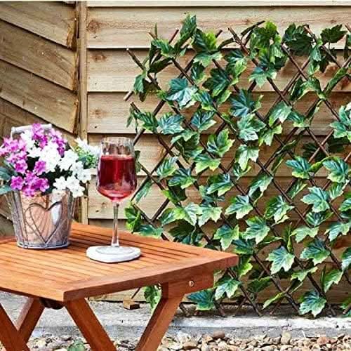 180 x 90cm Artificial Maple Leaf Expandable Willow Trellis