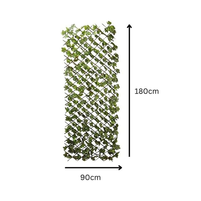 180 x 90cm Artificial Lemon Leaf Expandable Willow Trellis