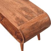 Artisan Furniture Solid Wood Amaya Nordic Style Honey Caramel Coffee Table, 1 Open Slot, Brown - InStock