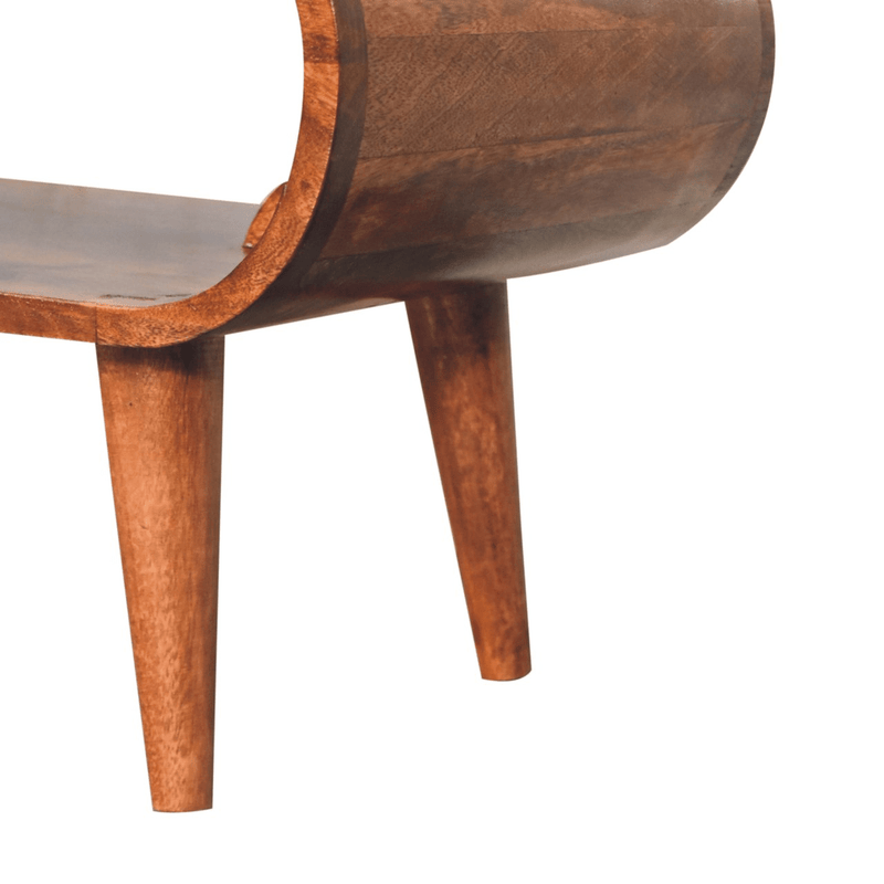 Artisan Furniture Solid Wood Amaya Nordic Style Honey Caramel Coffee Table, 1 Open Slot, Brown - InStock