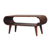 Artisan Furniture Solid Wood Amaya Nordic Style Honey Caramel Coffee Table, 1 Open Slot, Brown - InStock