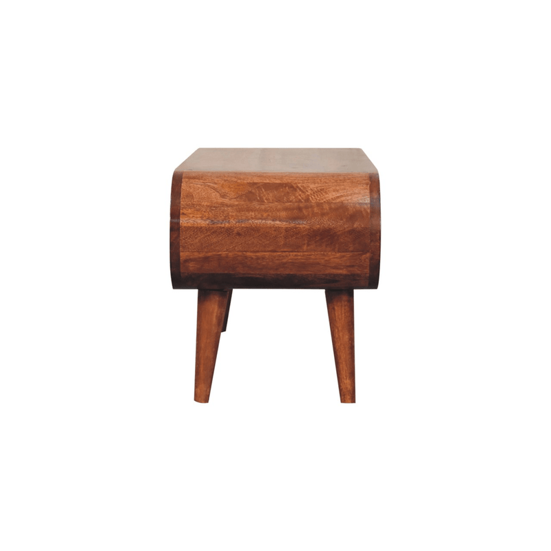 Artisan Furniture Solid Wood Amaya Nordic Style Honey Caramel Coffee Table, 1 Open Slot, Brown - InStock