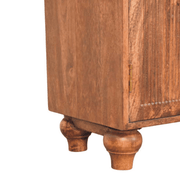 Artisan Furniture Solid Wood Arco Groove Sideboard, 2 Doors, 2 Shelves, Brown - InStock