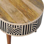 Artisan Furniture Solid Wood Edessa Bone Inlay Coffee Table, 2 Drawers, Brown - InStock