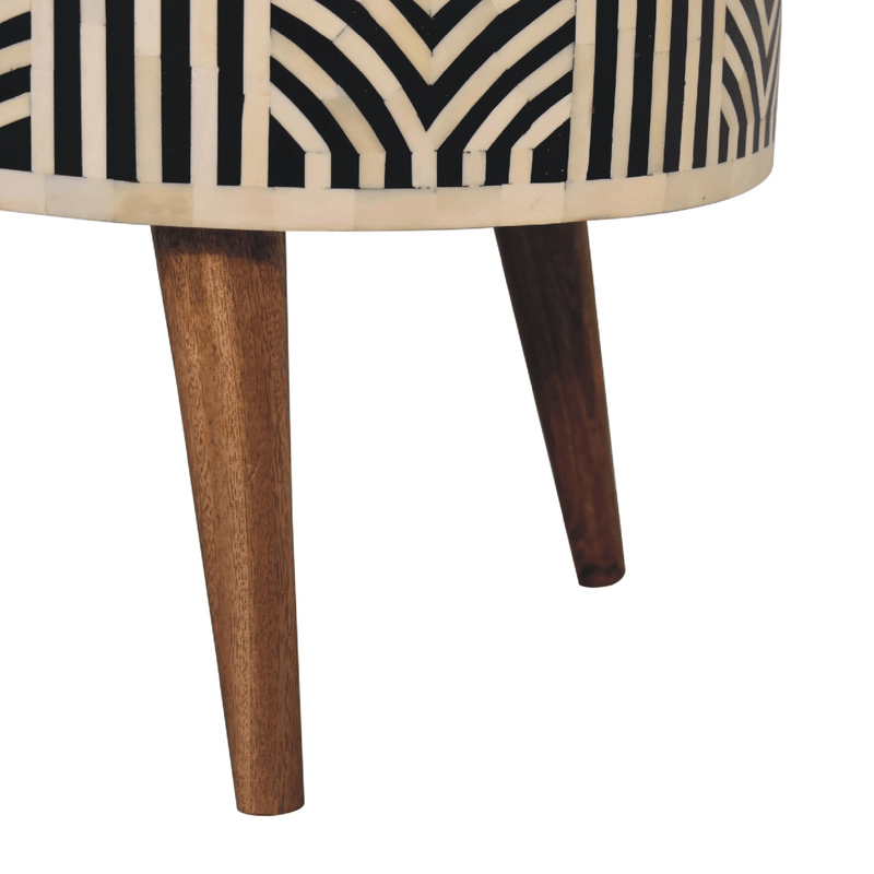 Artisan Furniture Solid Wood Edessa Bone Inlay Coffee Table, 2 Drawers, Brown - InStock