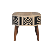 Artisan Furniture Solid Wood Edessa Bone Inlay Coffee Table, 2 Drawers, Brown - InStock