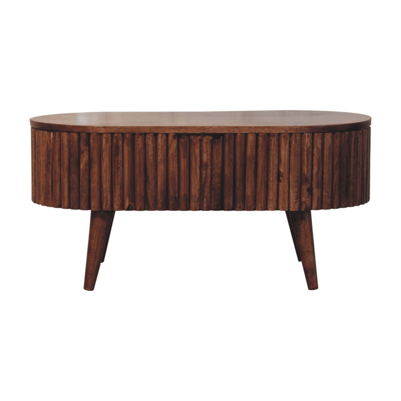 Artisan Furniture Solid Wood Honey Caramel Mokka Coffee Table, Storage Box, Brown - InStock