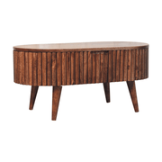 Artisan Furniture Solid Wood Honey Caramel Mokka Coffee Table, Storage Box, Brown - InStock