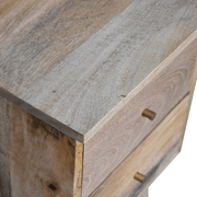 Artisan Furniture Solid Wood Oak-ish Bedside, Brown, 2 Drawers - InStock