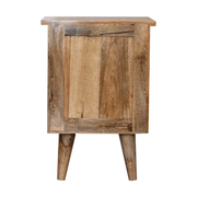 Artisan Furniture Solid Wood Oak-ish Bedside, Brown, 2 Drawers - InStock