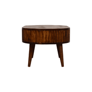 Artisan Furniture Solid Wood Stripe Chestnut Coffee Table, 2 Drawers, Dark Brown - InStock
