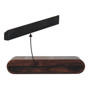 Artisan Furniture Solid Wood Wall Mounted California Walnut Console Table, 2 Drawers, Brown - InStock