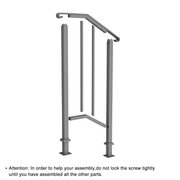 Artisasset Matte Black Outdoor 1st Tier Iron Handrail - InStock