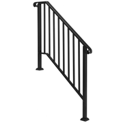 Artisasset Matte Black Outdoor 3 Level Iron Handrail - InStock