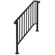 Artisasset Matte Black Outdoor 3 Level Iron Handrail - InStock