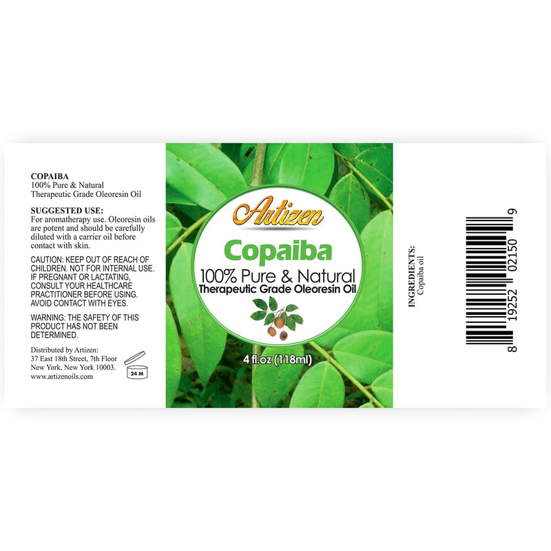 Artizen 4oz Copaiba Essential Oil - 4 fl oz | 100% Pure