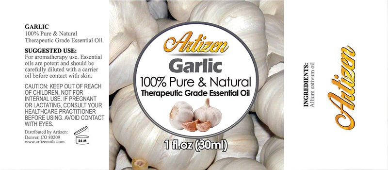 Artizen Garlic Essential Oil 30ml (1 Fl Oz) – 100% Pure, Undiluted