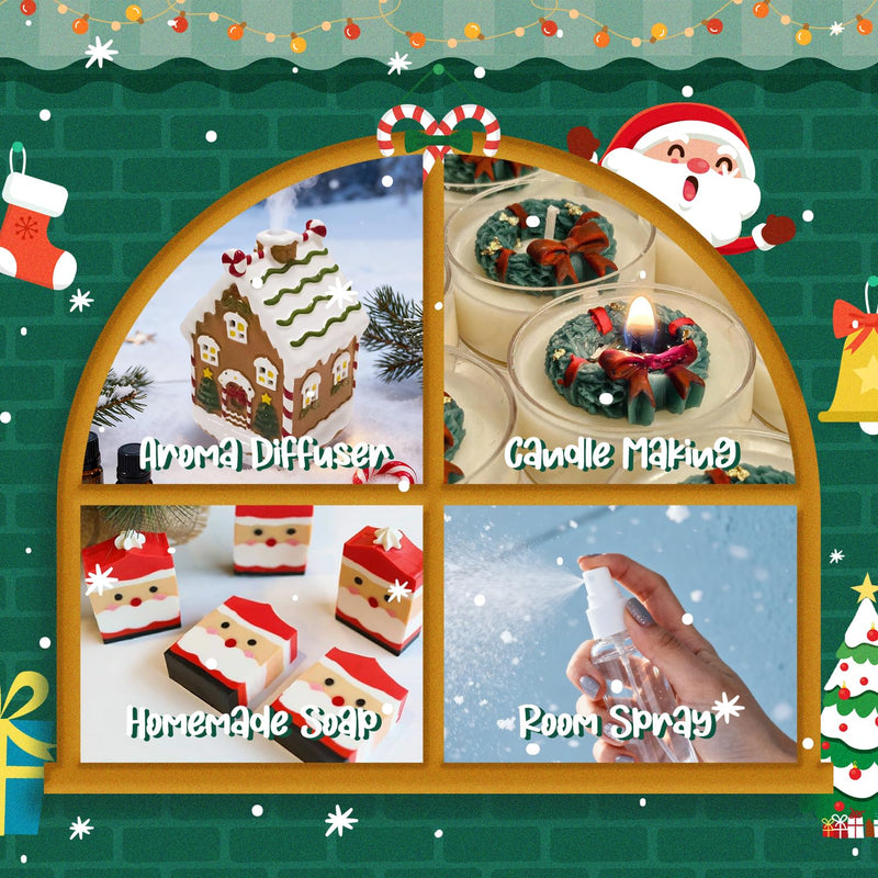 ARVIDSSON Christmas Fragrance Oil Set – Winter Diffuser & Candle Making Oils