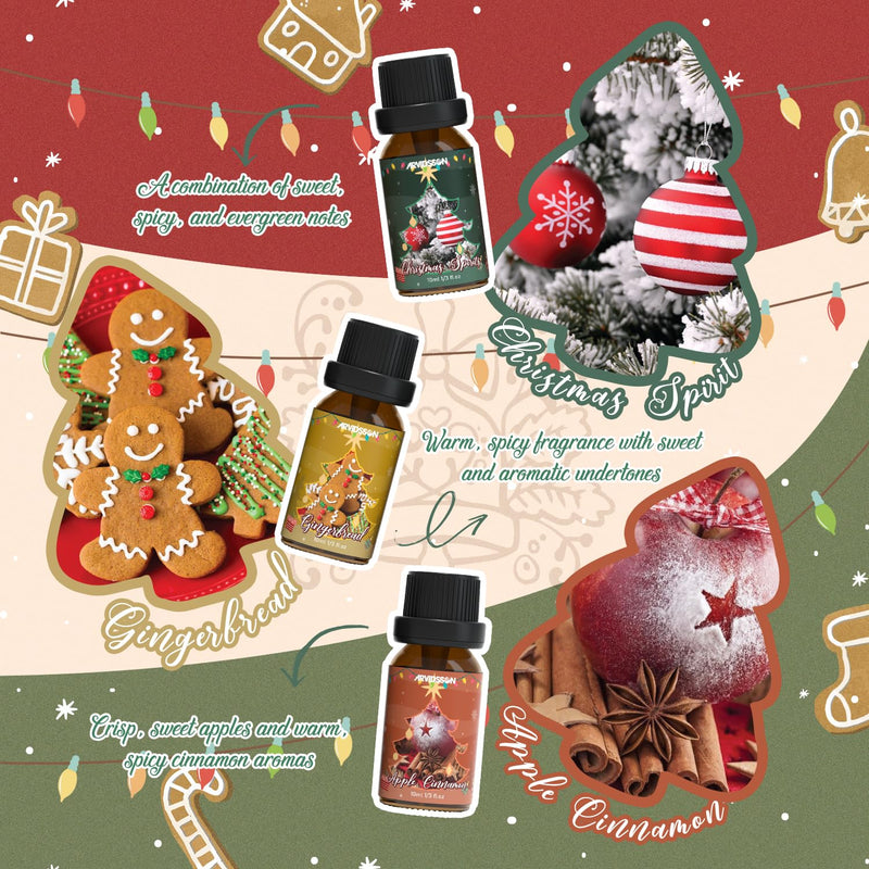 ARVIDSSON Christmas Fragrance Oil Set – Winter Diffuser & Candle Making Oils