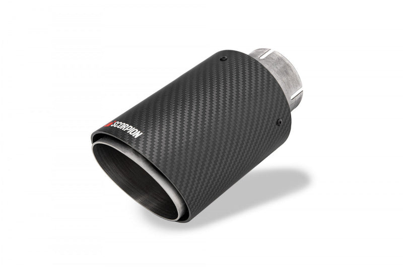 SCORPION EXHAUSTS - REPLACEMENT CARBON ASCARI TIPS FOR SCORPION EXHAUST - TWIN 90MM