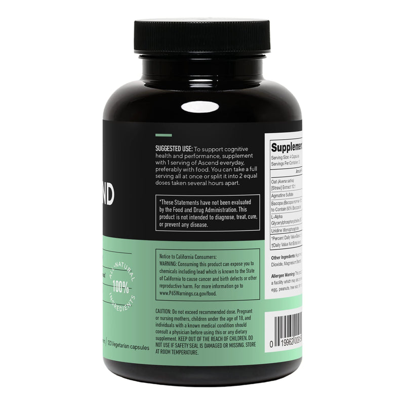 LEGION Ascend Nootropic | All-Natural Brain Support + Alpha-GPC