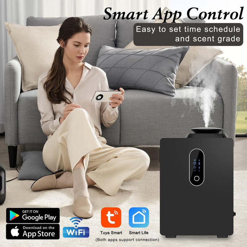 2025 Upgraded HVAC Scent Diffuser – 6000 Sq Ft, WiFi Control, 1000ml