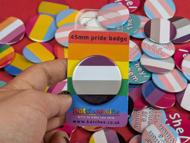 Asexual Flag Pin Badge