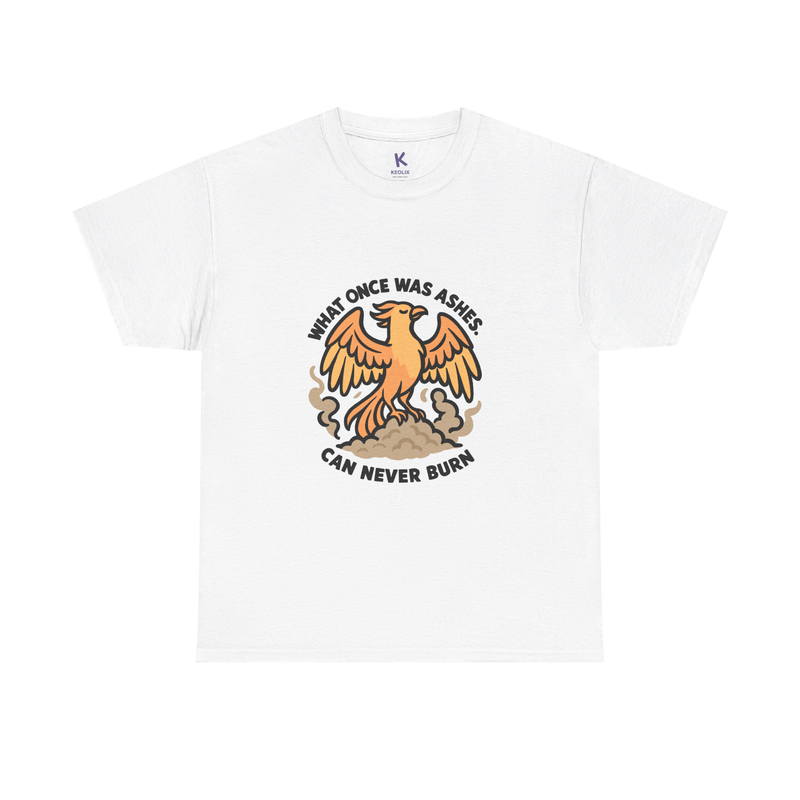 Phoenix Affirmation T-Shirt – "What Once Was Ashes Can Never Burn"