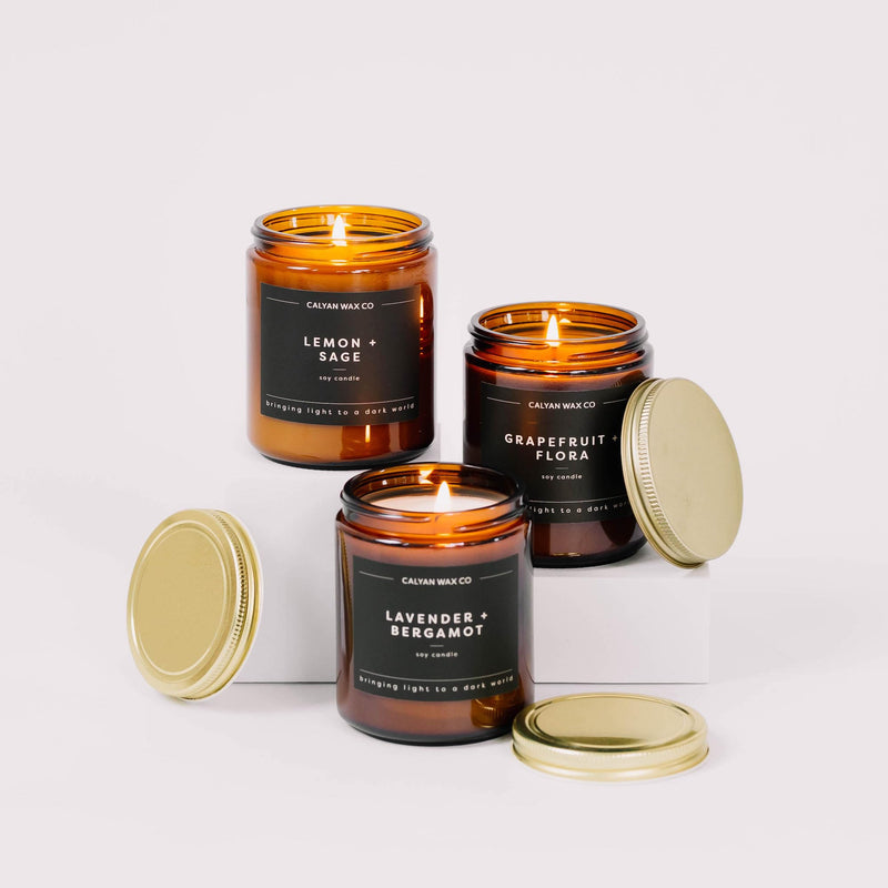 Calyan Wax Co. Aspen & Fog Candle – 7.2oz, 57 Hour Burn, Non-Toxic Soy